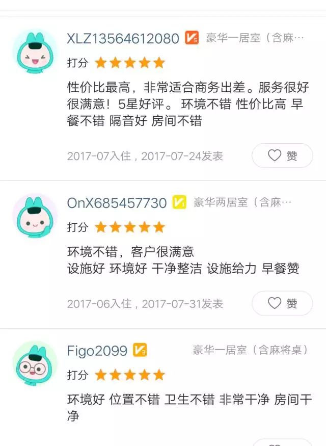 厚昌網絡提供酒店B評價配圖
